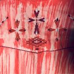 Cowgirl Hardware Pink Peach Western Embroidered Snap Button Up Sz XL Orange Photo 4