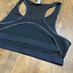 Fabletics NWT Tropez Sports Bra Sz XL Black Metallic Sheen Strappy Open Back Photo 9