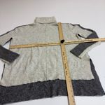 Athleta  Sweater Womens Small Cream Grey Transit Colorblock Merino Wool Blend Photo 7