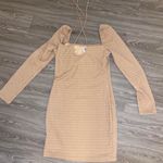 Princess Polly  Tan Long Sleeve Mini Dress Photo 1