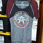American Fighter  Charcoal Gray, Black and Burgundy Tee Size Medium Photo 0
