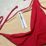 Amazon Essentials Women's Red Side Tie String Bikini‎ Swimsuit Bottom Medium Photo 1