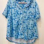 Lauren James floral blue white PJ sleepwear set sz XL Photo 71