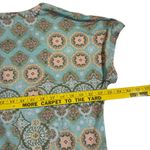 Gloria Vanderbilt  Women's XL Aqua Mist Combo Printed‎ Embellished Top Photo 4