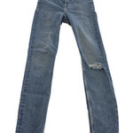 ZARA ‎ Jeans Womens 2 Blue Distressed Skinny Stretch Mid Rise Denim Pants Photo 0