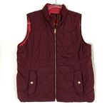 Talbots | Quilted Vest Plum Watermelon Full Zip Reversible Womens Large Petite Photo 0