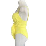 River Island wrap front swimsuit in pale yellow Size M NWT Photo 3