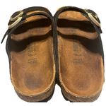 Birkenstock Arizona Shiny Snake Black Birko Flor Sandals Made in Germany Size 10 Photo 5