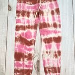 Sundry Pink and Wine Tie Dye Basic Terry Sweatpants NEW Size 1 Small Photo 1