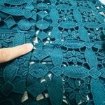 Slate + Willow Women's Teal Full Lace Long Sleeves Full Skirt Mini Dress Size 2 Photo 14