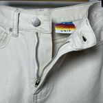 Unif High Rise Straight Leg 5-Pocket Jeans in Ivory Neutral Size 26 Photo 5