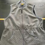 Ruby Rd Gray Quilt Look Vest with Drawstring at Waist Size Large EUC Photo 4