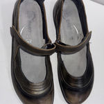 Naot Kirei Mary Jane Beige Metallic Minimalist Suede Leather Shoes Flats 39 Size 8 Photo 0