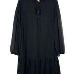 Draper James NEW Dress L Drop Waist Sheer Sleeve Dark Academia Witchy Whimsigoth Photo 0