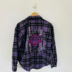 Marvel Wakanda Forever Purple Heavyweight Flannel Black Panther Superhero Jacket Photo 2