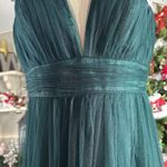 Revelry Cora Tulle Long Formal Maxi Dress Emerald Green Christmas Party Size 12 Photo 5