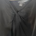 Halogen  Black Tie Knot Front Long Sleeve Dressy Formal Blouse Women Sz 3X Photo 3