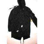 True Religion New NWT Womens $348 Parka Sherpa Designer Jeans Black S Hood Coat Photo 2