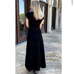 Boutique NWT ALSHARIFA 40" Long Denim Ladies Black Skirt size 30' waist size 10 Photo 2