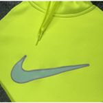 Nike ‎ Swoosh Out All Time Women's Pullover Hoodie Yellow Gray Sweatshirt Size L Photo 1