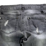 Distressed roll cuff crop jeans, Blue Asphalt size 3/26 gray wash skinny ankle Photo 3