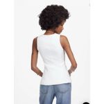 Madewell  100% Linen Scoopneck Cutaway Vest Salt White Button Up Size 0 Photo 3