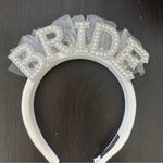 White Bride Headband with Pearls Photo 0