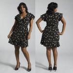 Rails  Leanne Black and Cream Cherry Wrap Dress Size S Photo 1