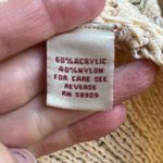 Reba Women's Tan Crocheted Open Vest Cardigan Fringe Trim Size M Size M Photo 6