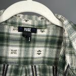 Paige M  Green and Cream Flannel Photo 2