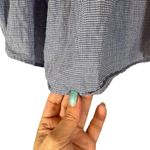 ZARA  Blue Plaid Short Sleeve Cotton Frilly Cold Shoulder Crop Top Women Sz S Photo 5