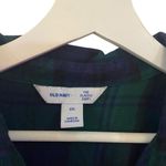 Old Navy The Classic Shirt Women’s XXL | Blue & Green Plaid Button-Down Photo 2