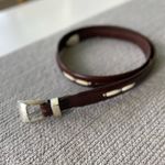 Vintage Brighton Dark Brown Leather Western Beaded Belt Size 42 Waist Photo 8