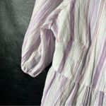 Lush Clothing Lush Lavender And White Stripe‎ Top Size Large Photo 6