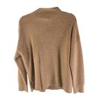 Rachel Zoe Womens Tan Ribbed Oversized Merino Wool Blend Funnel Neck Sweater L Photo 1