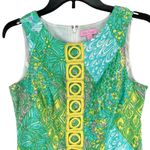 Lilly Pulitzer  Mila Sun Dance Shift Dress 4 Green Yellow Resort Wear Classic Photo 3