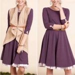 Matilda Jane  Queen of Hearts Plum 3/4 Sleeve Dress Sz S Photo 13