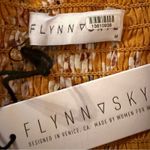 Flynn Skye RTR Flynn Skye Justine Mustard Yellow Floral Puff Sleeve Romper Sz M NEW Photo 7