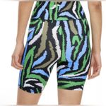 Diane Von Furstenberg  x Target Disco Zebra Green Biker Bike Shorts Small 7” DVF Photo 1