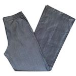 Carolina Herrera Silk Wide Leg Zip Back Pants Side Stitching Silver/Gray Size 6 Photo 5