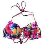 Hollister  Women's Floral Garden Push-up Bikini Tie Top Sz 34A Photo 0