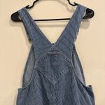 Gap  VTG Y2K Blue White Hickory Stripe Denim Overalls Railroad Workwear Utility Photo 10