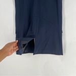 NELL‎ Navy Stretch Ponte Knit Sleeveless Open Front Vest Jacket Size 0 Blue Photo 6