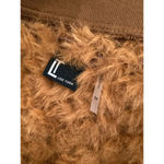 Love Token  Faux Fur copper brown Bomber zip light soft fuzzy Jacket M Photo 3