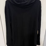 st. john's bay NWT  Black Waffle Knit Cowl Neck Long Sleeve Photo 0