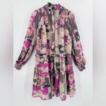 NWOT Fate Pink and Gray Floral Dress Photo 4