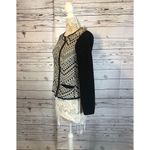 Lucky Brand Moto Aztec jacket / sweater black & white size large Photo 4
