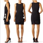 Slate + Willow Elegant Black Mini Dress 6 Ruffle Trim Body con Sleeveless Photo 1