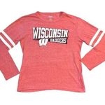 Pro Ad Sports Womens T Shirt Top Wisconsin Badgers Long Sleeve Retro Red Small Photo 0