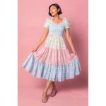 NWT Ivy City Co. Emily Midi in Spring Floral Patchwork Smocked Dress L Size L Photo 4